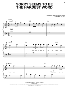 Sorry Seems To Be The Hardest Word von Elton John (Download) 