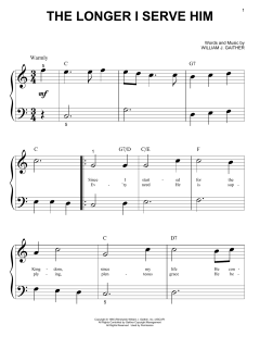 The Longer I Serve Him von William J. Gaither (Download) 