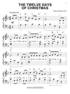 The Twelve Days Of Christmas von Traditional English Carol (Download) 