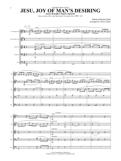 Jesu, Joy of Man's Desiring - Full Score von Canadian Brass Quintet (Download) 