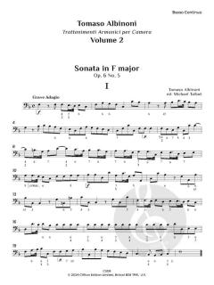 Trattenimenti armonici per camera - 12 Sonatas, op. 6 No. 5-8, Vol. 2 von Tomaso Giovanni Albinoni 