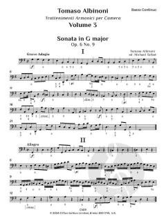 Trattenimenti armonici per camera - 12 Sonatas, op. 6 No. 9-12, Vol. 3 von Tomaso Giovanni Albinoni 