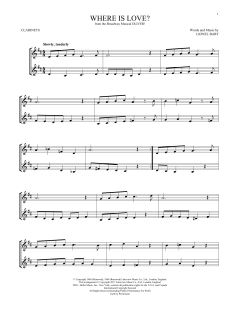 Where Is Love? von Lionel Bart (Download) 