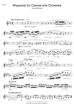 Rhapsody For Clarinet And Orchestra von Claude Debussy (Download) 