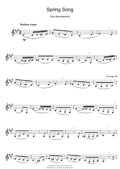 Spring Song, from Songs Without Words, Op.62 von Felix Mendelssohn (Download) 
