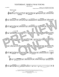 Yesterday, When I Was Young von Roy Clark (Download) 