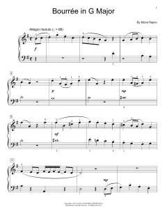 Bourre In G Major von Mona Rejino (Download) 