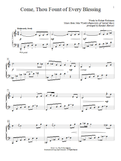 Come, Thou Fount Of Every Blessing von John Wyeth (Download) 
