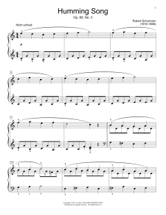 Humming Song, Op.68 #3 von Robert Schumann (Download) 