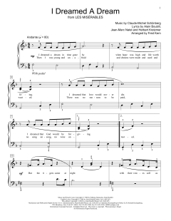 I Dreamed A Dream von Alain Boublil (Download) 