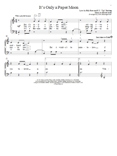 It's Only A Paper Moon von Billy Rose (Download) 
