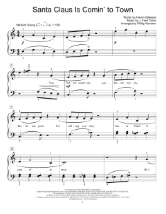 Santa Claus Is Comin' To Town von Fred Coots (Download) 