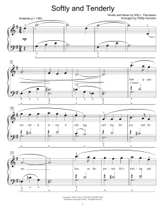 Softly And Tenderly von Will L. Thompson (Download) 