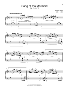 Song Of The Mermaid, Op. 45, No. 1 von Stephen Heller (Download) 