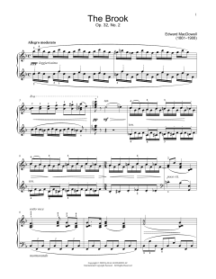 The Brook, Op. 32, No. 2 von Edward MacDowell (Download) 