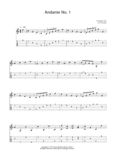 Andante No. 1 von Fernando Sor (Download) 