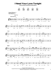 I Need Your Love Tonight von Elvis Presley (Download) 