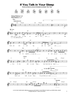 If You Talk In Your Sleep von Elvis Presley (Download) 