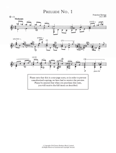 Prelude No.1 von Francisco Tárrega (Download) 