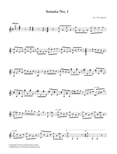 Sonata No. 1 von Niccolò Paganini (Download) 