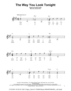 The Way You Look Tonight von Jerome Kern (Download) 