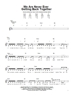 We Are Never Ever Getting Back Together von Taylor Swift (Download) 