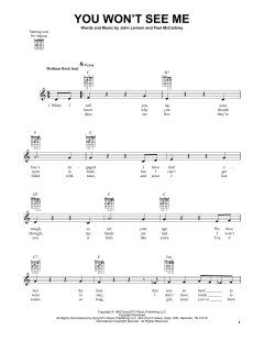 You Won't See Me von The Beatles (Download) 