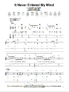It Never Entered My Mind von Richard Rodgers (Download) 