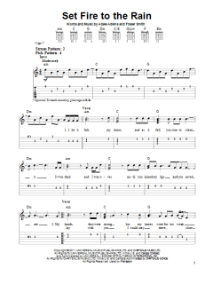 Set Fire To The Rain von Adele (Download) 