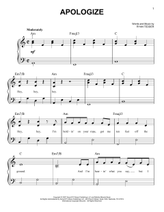 Apologize von Ryan Tedder (Download) 
