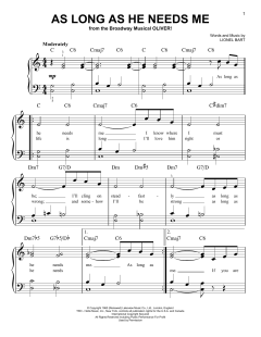 As Long As He Needs Me von Lionel Bart (Download) 