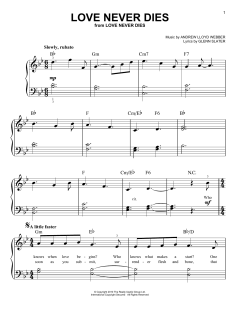 Love Never Dies von Glenn Slater (Download) 