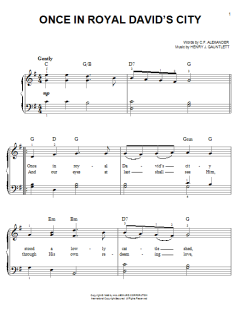 Once In Royal David's City von Cecil Frances Alexander (Download) 