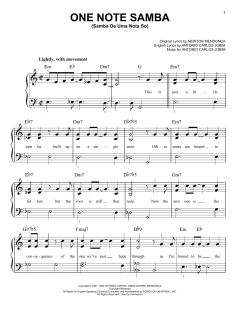 One Note Samba von Antonio Carlos Jobim (Download) 