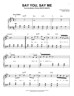 Say You, Say Me von Lionel Richie (Download) 