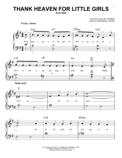 Thank Heaven For Little Girls von Alan Jay Lerner (Download) 