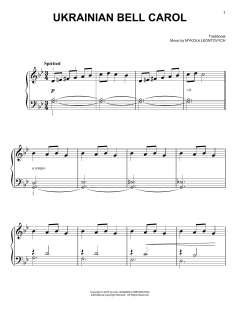 Ukrainian Bell Carol von Mykola Leontovych (Download) 