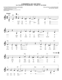 A Wonderful Day Like Today von Anthony Newley (Download) 
