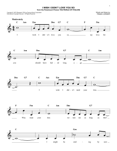 I Wish I Didn't Love You So von Frank Loesser (Download) 