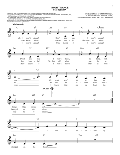 I Won't Dance von Dorothy Fields (Download) 