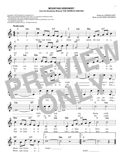 Mountain Greenery von Richard Rodgers (Download) 
