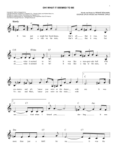 Oh! What It Seemed To Be von George David Weiss (Download) 