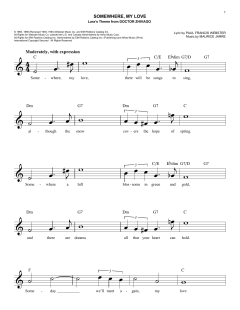 Somewhere, My Love von Paul Francis Webster (Download) 