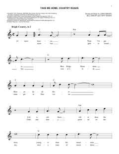 Take Me Home, Country Roads von John Denver (Download) 