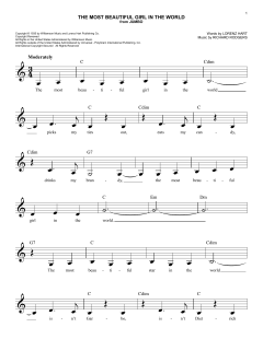 The Most Beautiful Girl In The World von Richard Rodgers (Download) 