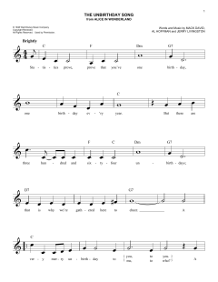The Unbirthday Song von Al Hoffman (Download) 