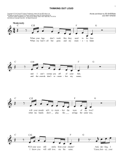 Thinking Out Loud von Ed Sheeran (Download) 
