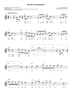 Walkin' After Midnight von Patsy Cline (Download) 