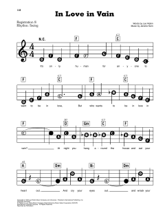 In Love In Vain von Jerome Kern (Download) 