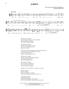 Alberta von Lead Belly (Download) 